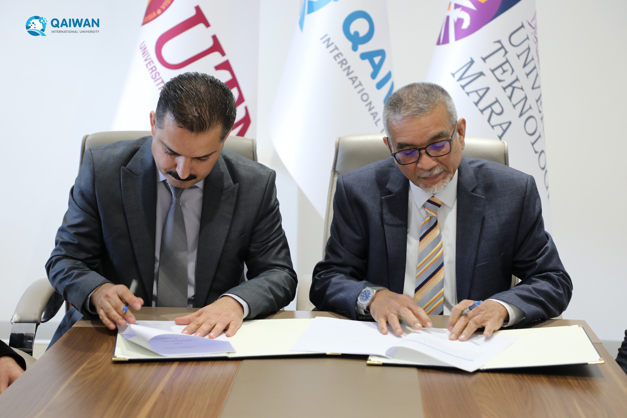 Formal ceremony took place during which Assist. Prof. Dr. Ismail bin Abdulrahman and Mr. Hawzhin Osman Mohammed, signed a memorandum of understanding.